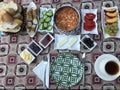 Cheese, bread, olives, tomatoes, and butter are all staples of a solid Turkish breakfast - FOOD - TURKISH Royalty Free Stock Photo